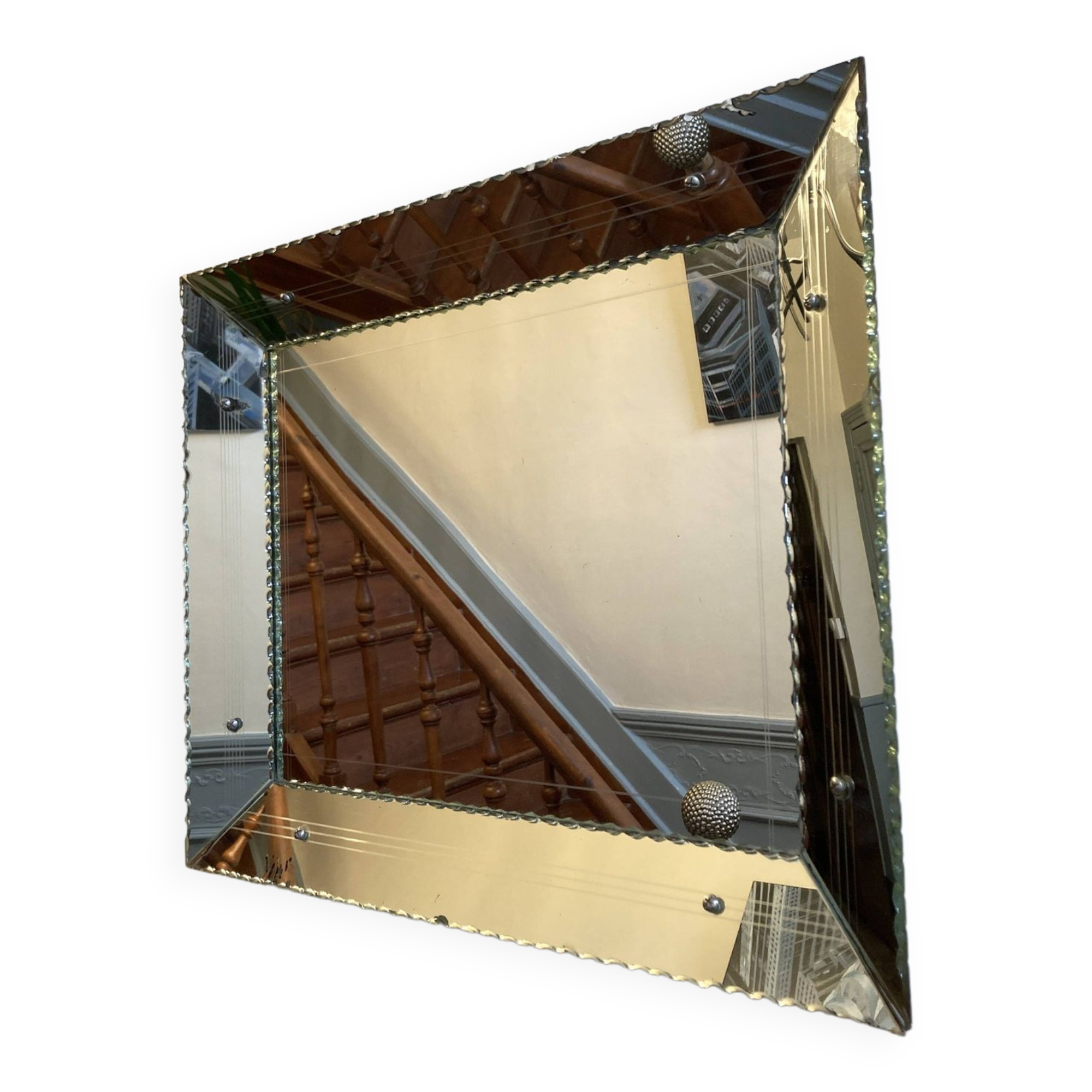 1940s mirror with glazing beads