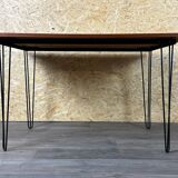 60s 70s Teak & Metal Dining Table Dining Table Danish Modern Design Denmark