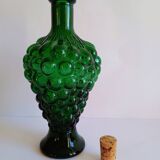 Green vintage grape glass carafe