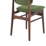 Ensemble de 6 chaises de salle à manger en teck hollandais design vintage