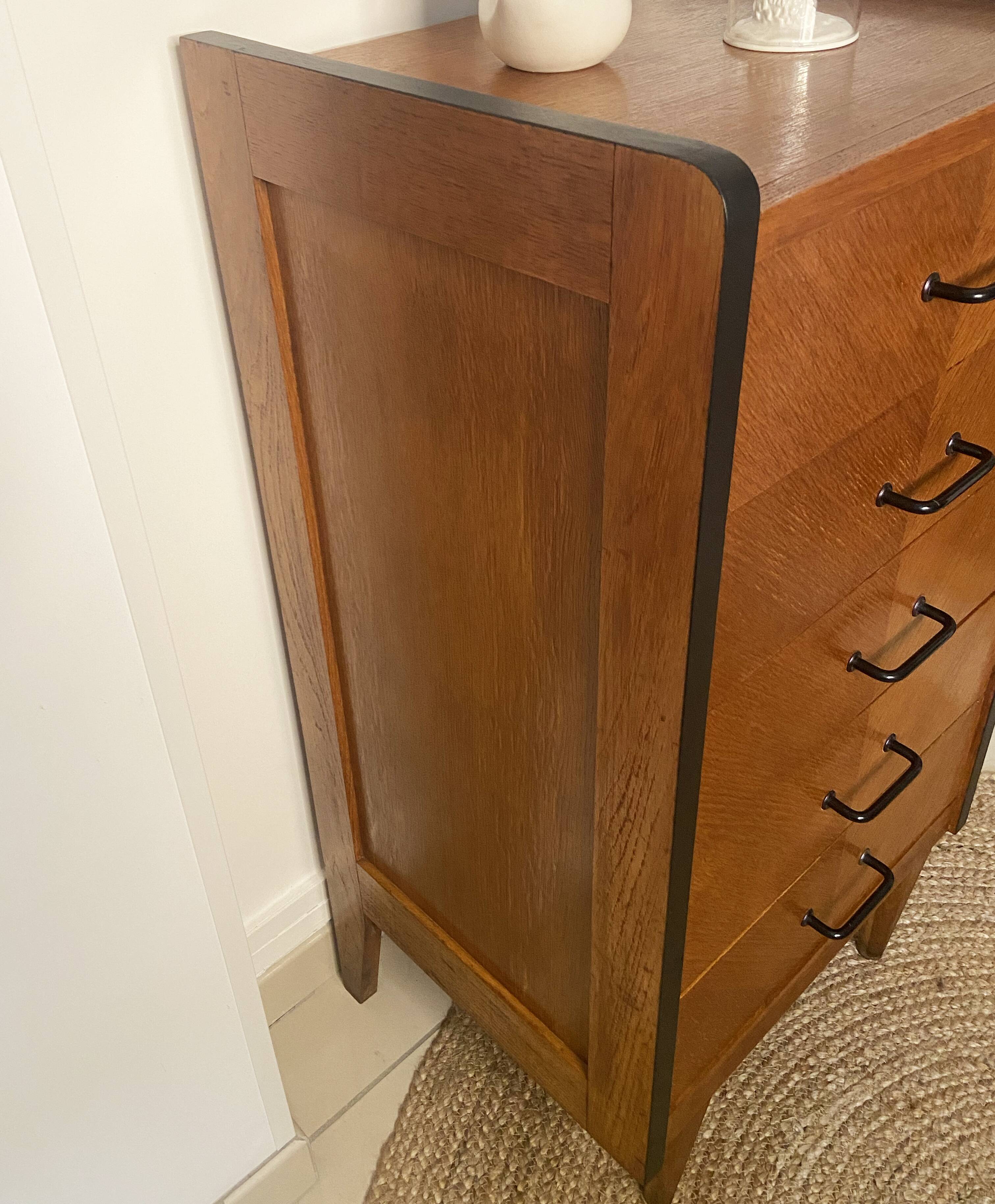 Vintage chiffonier chest of drawers 1950/1960 5 drawers