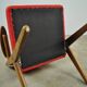 Classic Danish vintage scissor armchair by Arne Hovmand Olsen in OAK, 1960s