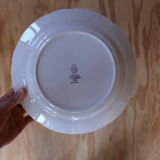 4 plates with central floral pattern and gold liseret Digoin & Sarreguemine