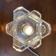 Glass table lamp by Peill & Putzler 1960s Ice cube series