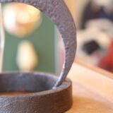 Brutalist style wrought iron lamp base, 1960