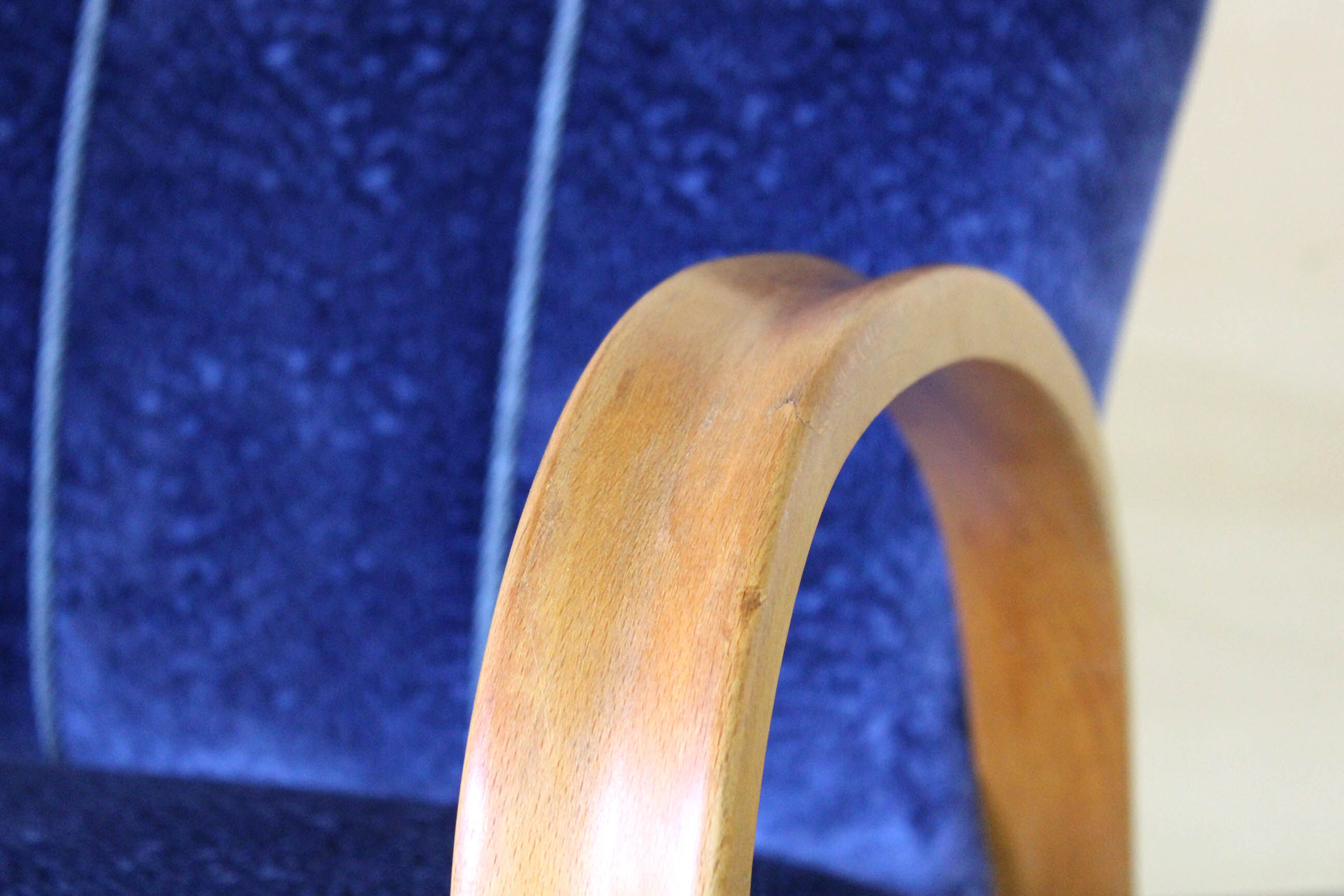 1940s italian art deco velvet armchair