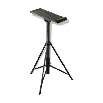 Tablet on industrial tripod