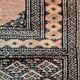 Tapis vintage noué main Bokhara Pakistan années 1950