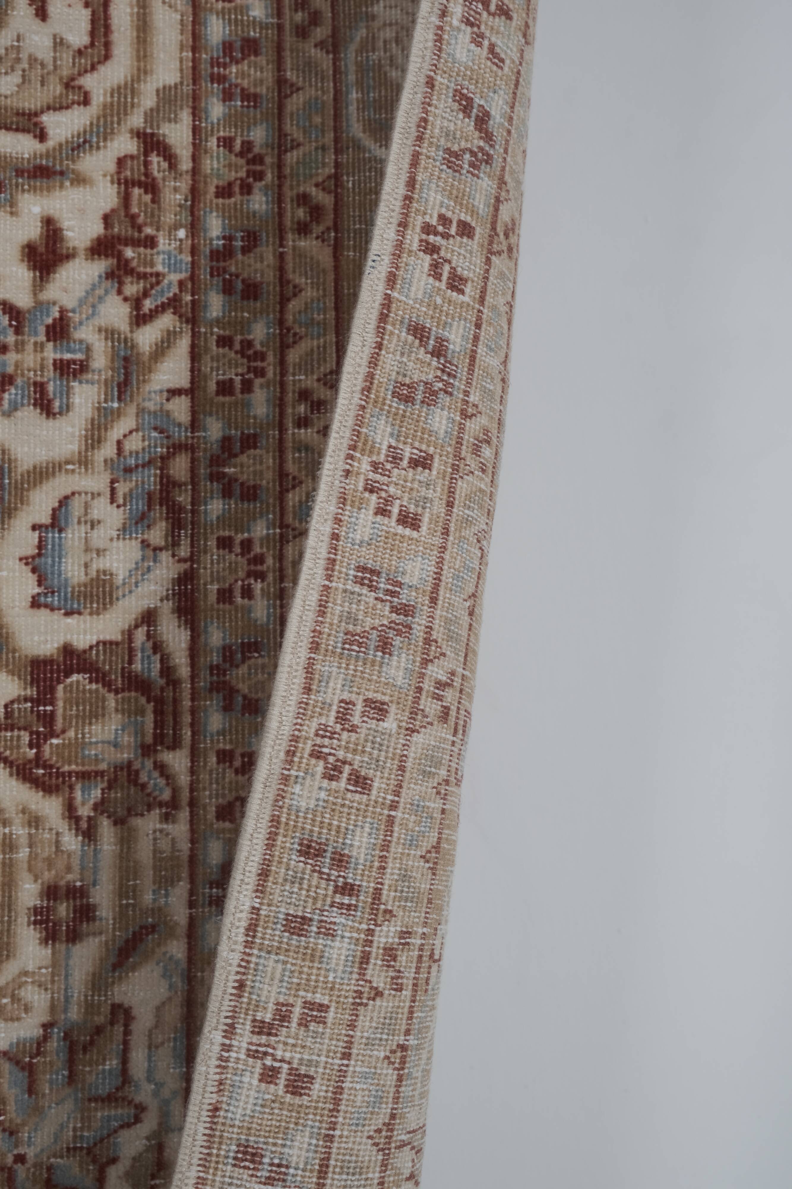 Mid-Century Modern Anatolia Faded Colors Low Pile Rug with Medallion 2'10" X 5'