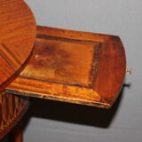 Louis xvi style hot water bottle table in marquetry around 1900