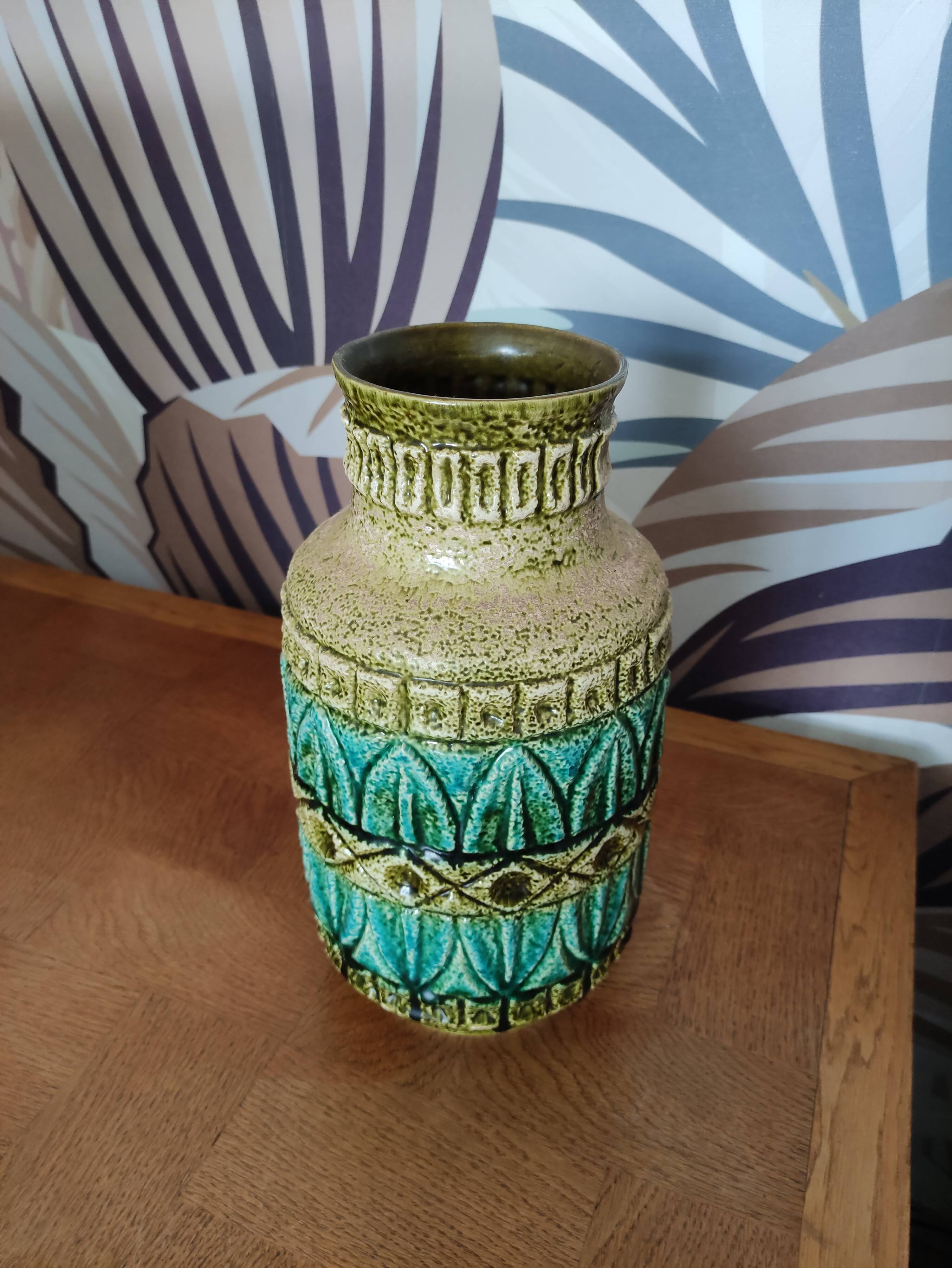 West Germany ceramic vase by Bay