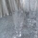 Series of 6 champagne flutes flat sides in baccarat crystal