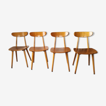 Set of 4 Scandinavian chairs "all wood"