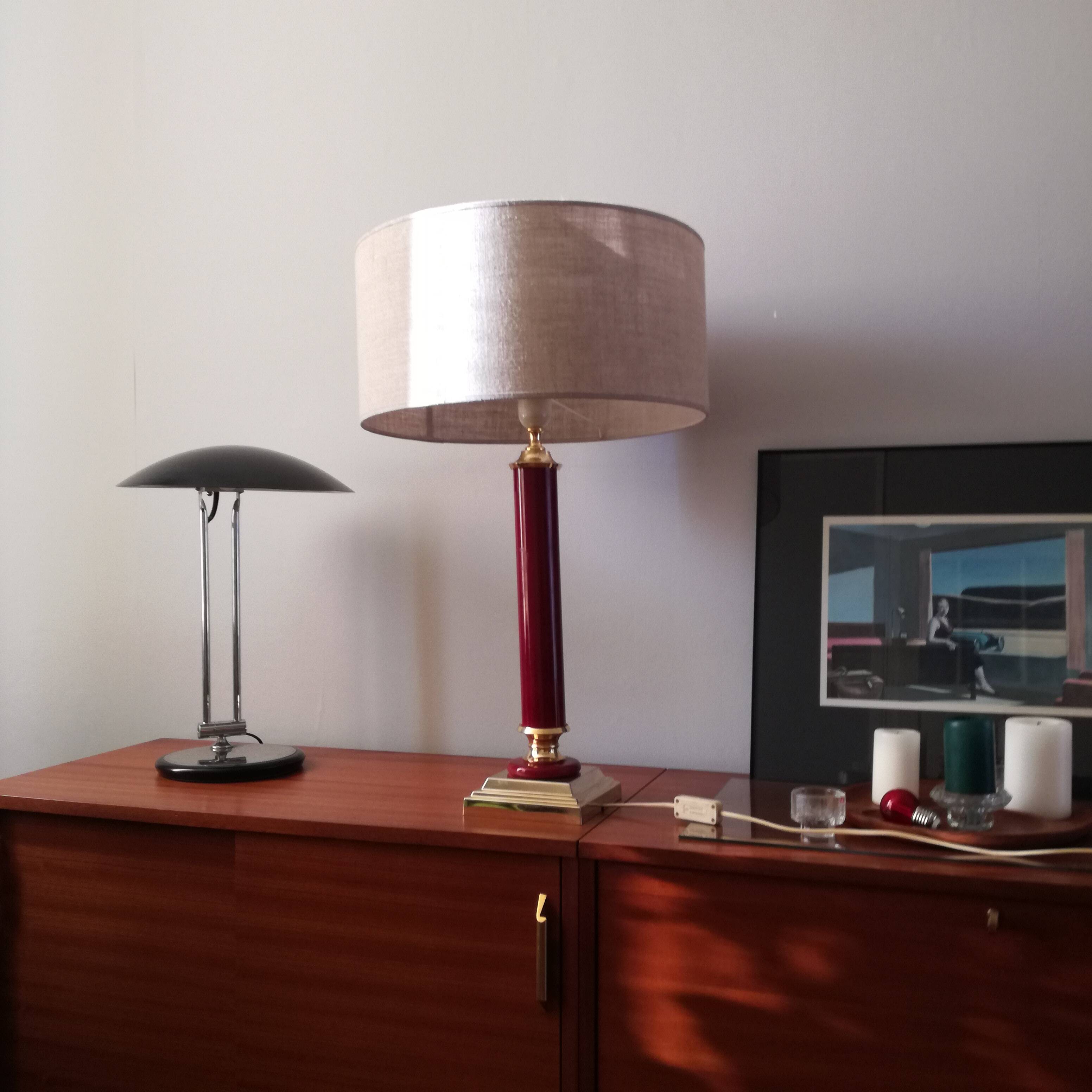 De Schuyneter column lamp in brass 1970