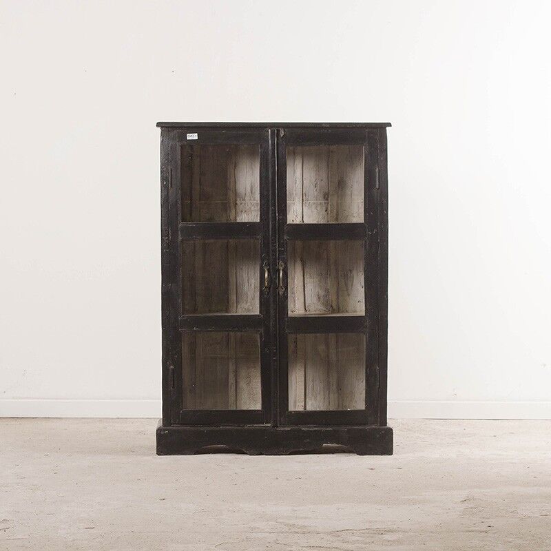 Black window cabinet