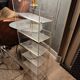 Vintage CD furniture in plexiglass, 1980s David Lange style, disc range.