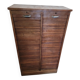 Double oak curtain file cabinet