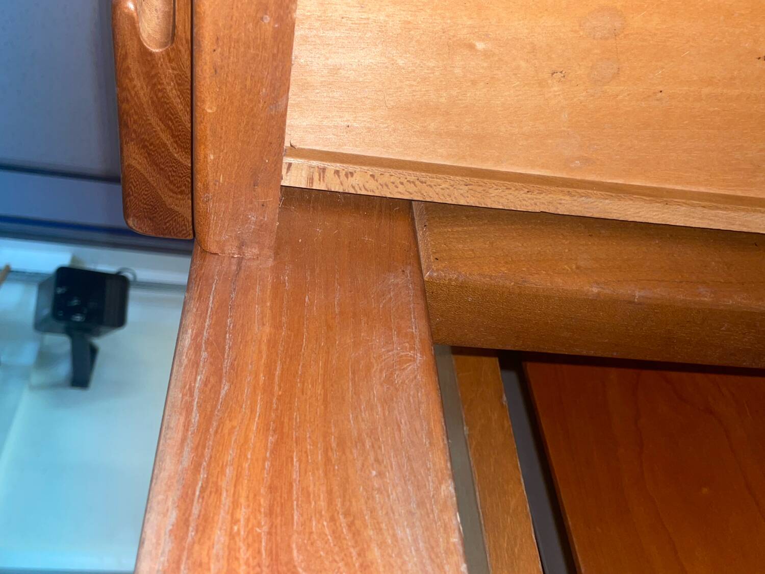 Elm desk published by Maison Regain, 1980