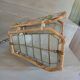 Suspension vintage rotin et nacre