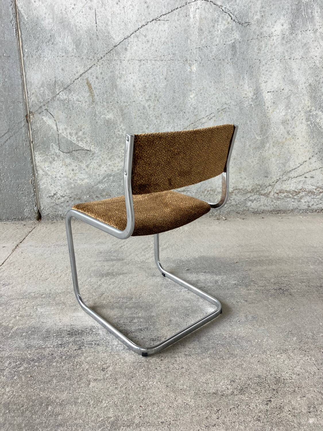 Leopard chrome chair, Arrben Italy, vintage 1970s