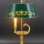 Bronze Gilt Bouillotte Lamp in Directoire Style "Lucien Gau"
