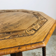Antique wood carving table with 8 sides