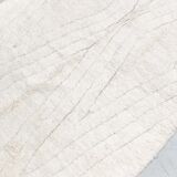 Berber carpet beni ouarain unbleached plain with large diamonds engraved 254x157m