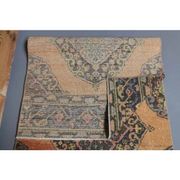 Vintage Turkish Oushak Handmade Wool Cotton Orange Runner Rug 90x373