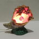 Lampe coquillage faience barbotine