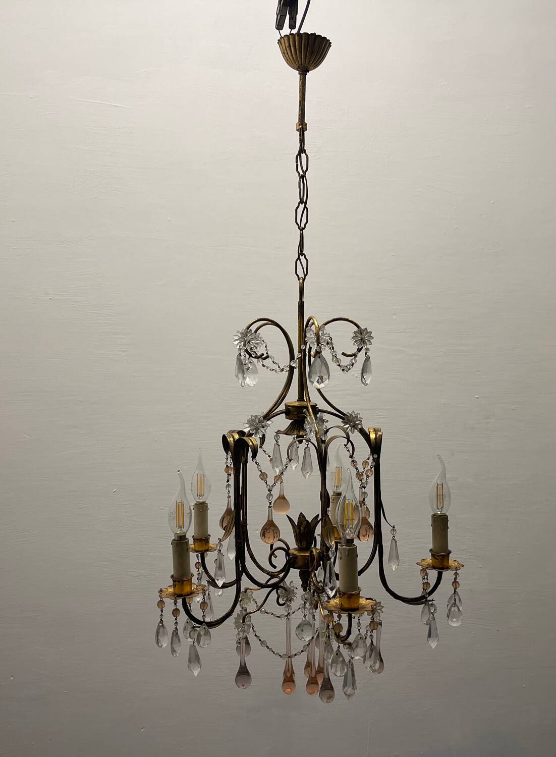Florentine Murano Glass Drop Chandelier