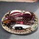 Purple bubble glass ashtray