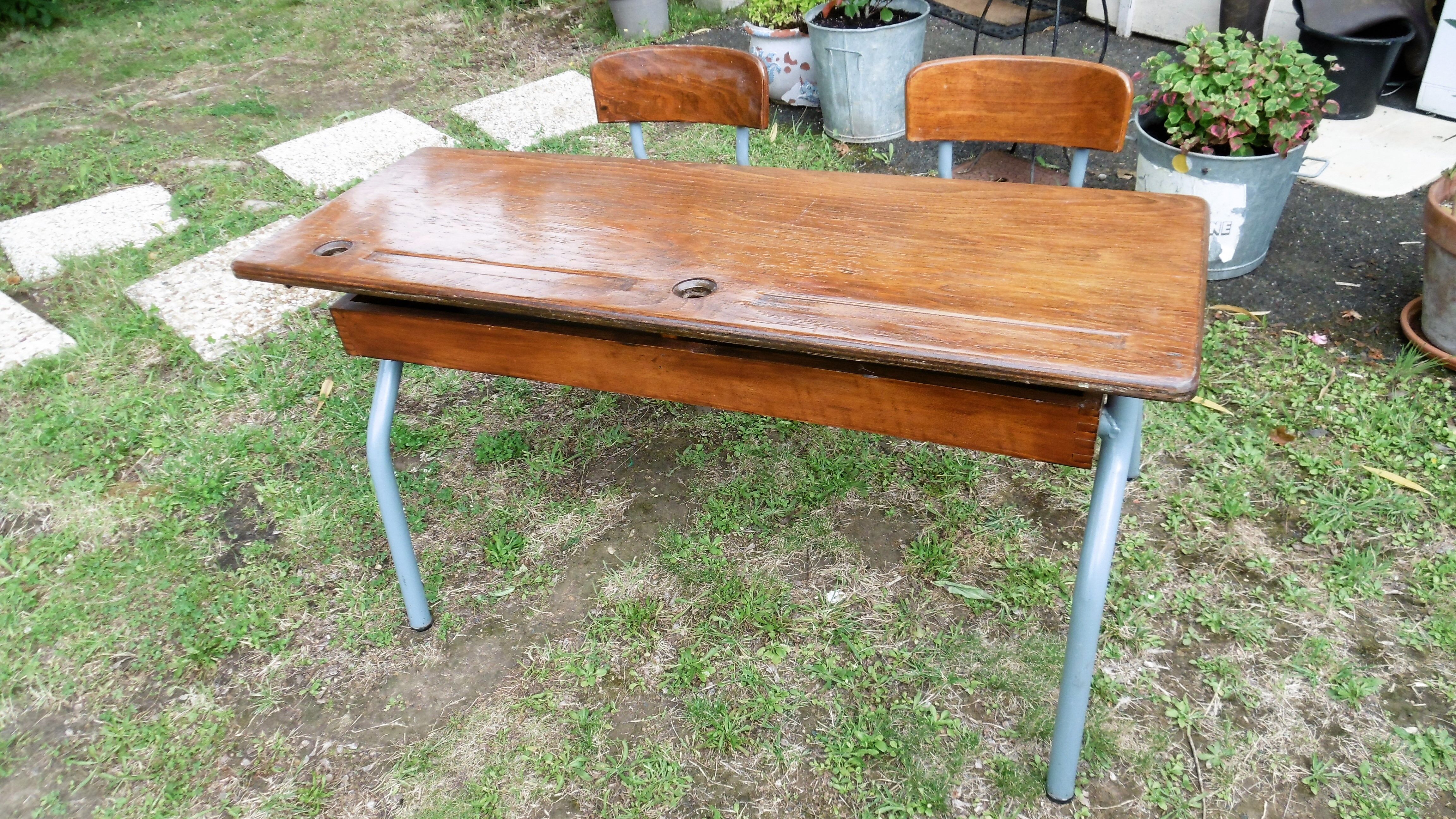 Bureau d'écolier double