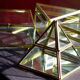 4 old glass, brass and mirror jewellery boxes