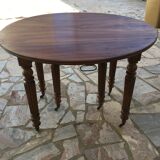 Round table 6 feet 3 solid walnut extensions