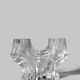 Christer Sjögren Brutalist Crystal Candle Holder, 1960s, Signed