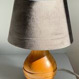 LAMPE Bois Massif VINTAGE