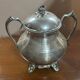 Silver-plated metal sugar bowl from the Art Nouveau period.