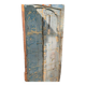 Blue patinated indian door with carved frame