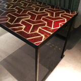 Red ceramic coffee table