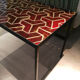 Red ceramic coffee table