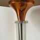 Art Deco mushroom table lamp in glass and copper