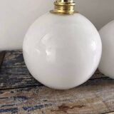 Pair of white opaline sconces