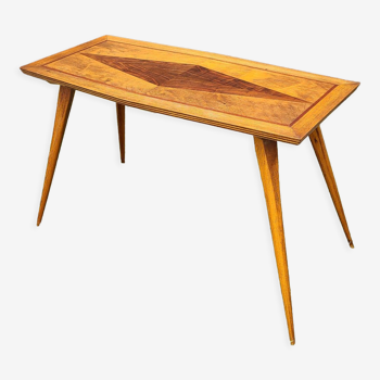 Coffee table 1950 cabinetmaker's marquetry.