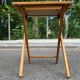 Folding wooden side table — Café des Mars Paris Vintage pattern