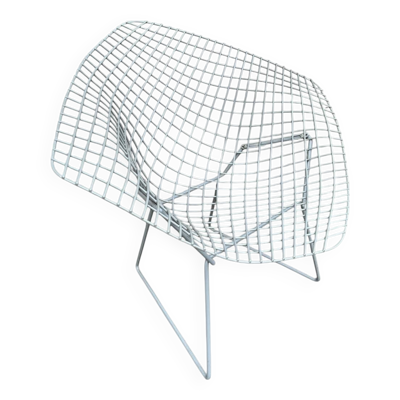 Chaise Diamond en rilsan gris (rare) par Harry Bertoia pour Knoll