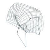 Chaise Diamond en rilsan gris (rare) par Harry Bertoia pour Knoll
