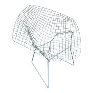 Chaise Diamond en rilsan gris (rare) par Harry Bertoia pour Knoll