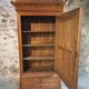 Antique French Louis Philippe wardrobe / wardrobe – elm and oak, mirrored door, 19th century
