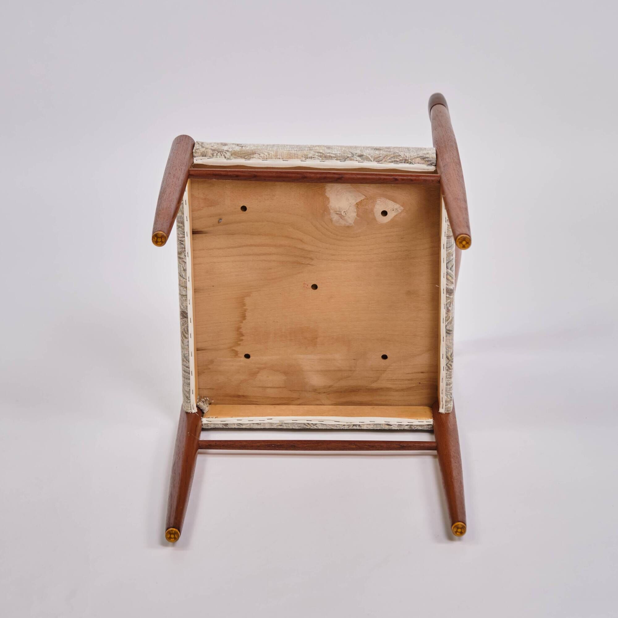 Set of six dining chairs - teak & light upholstery - Henry W. Klein - Bramin - 1960s