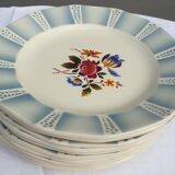Set 10 plates Claude de Sarreguemines 1930